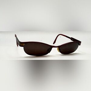 Valerie Spencer 9180 Burgundy Oval Metal Sunglasses Frames Only